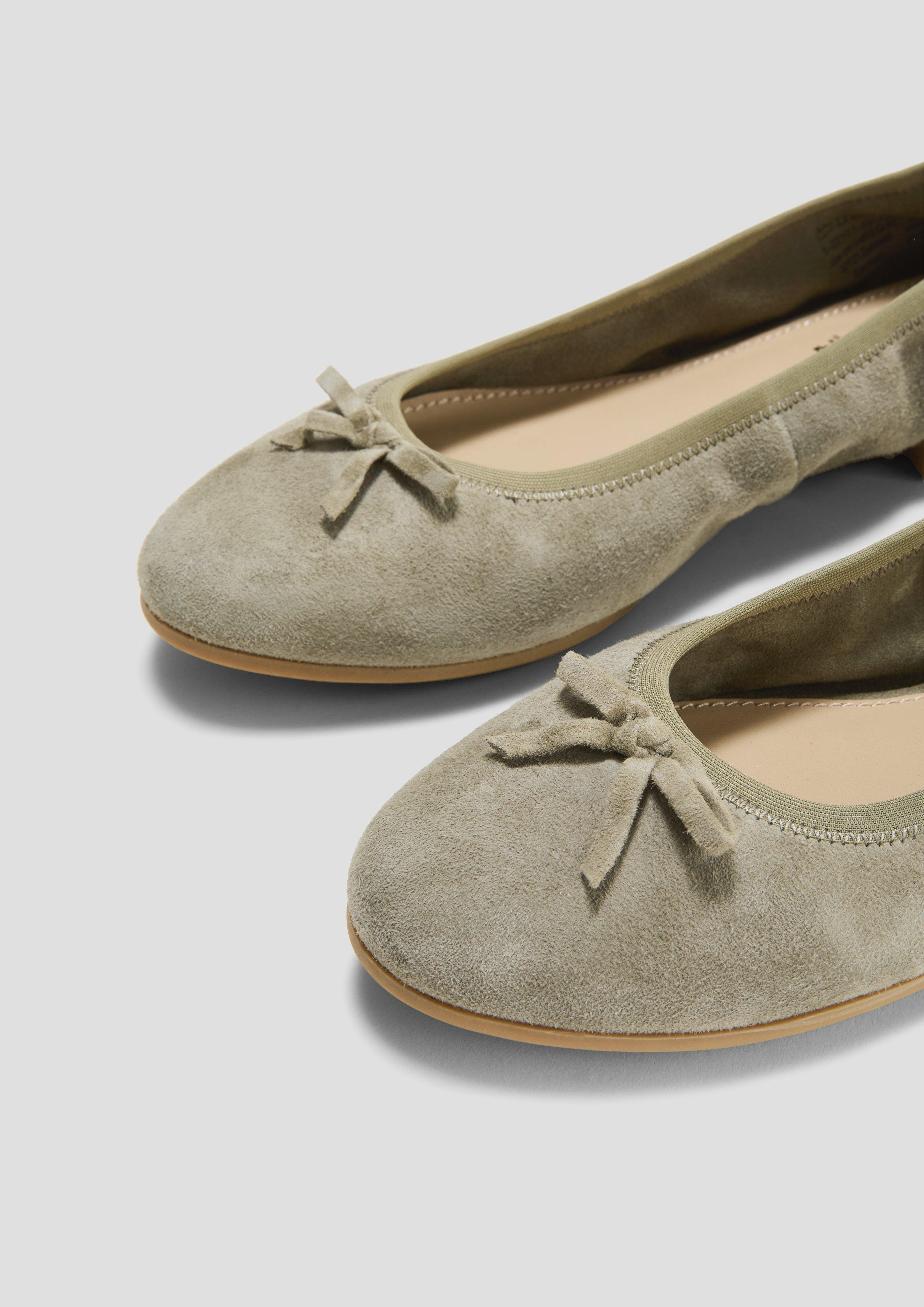 Klassische Leder-Ballerinas mit Schleifchen-Detail  6008820-728