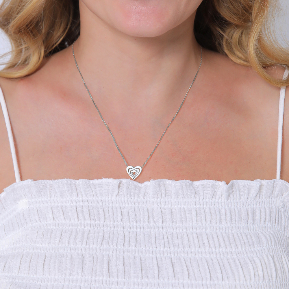 Nenalina Nenalina Amulette Charm femme coeur amour ludique en argent 925 sterling Pendentif