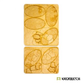 Dvergr Spaceship 90x52 mm Oval Base Toppers (6)