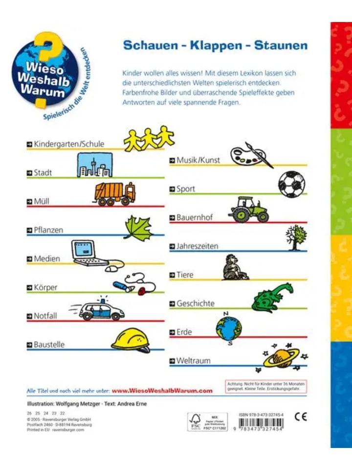 Ravensburger Wieso? Weshalb? Warum? Mein erstes Lexikon | Schauen-Klappen-Staunen günstig kaufen onesize