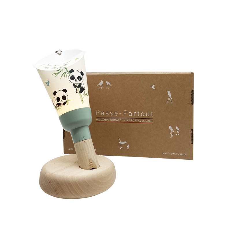 Coffret 5 en 1 lampe nomade Pandi Panda sauge Polochon and cie