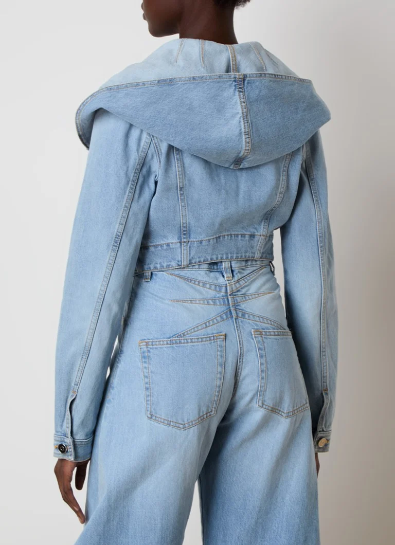 Jachetă scurtă cu glugă Alaïa, stil cowboy