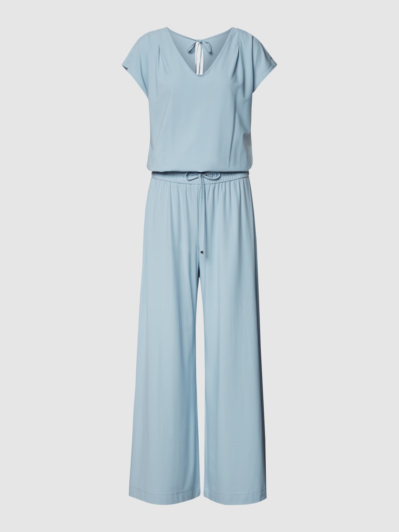 Jumpsuit mit angeschnittenen Ärmeln in hellblau