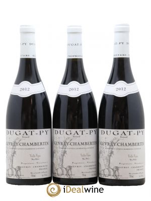 Gevrey-Chambertin Vieilles Vignes Dugat-Py  2012 - Lot de 3 Bouteilles