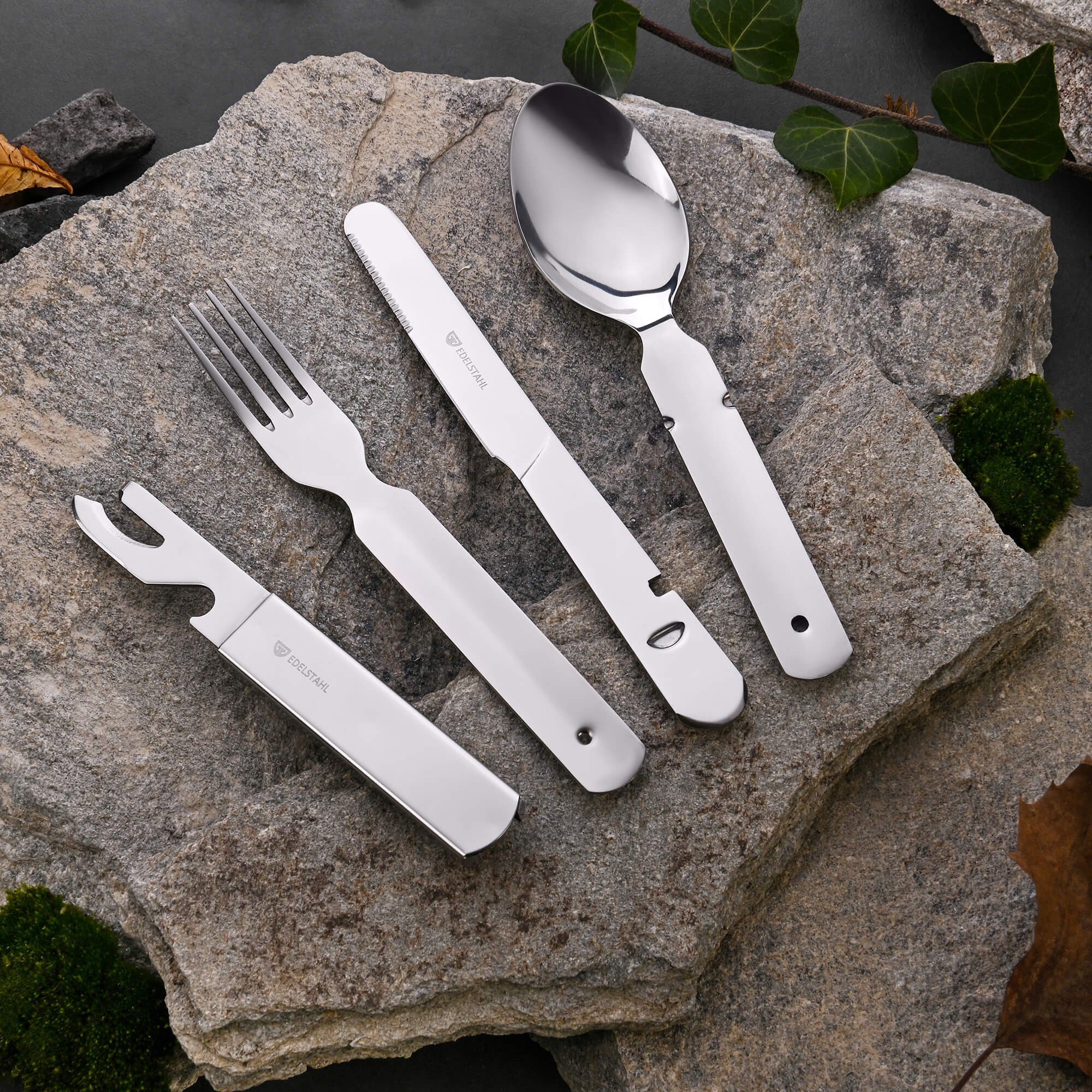 GRÄWE Campinglöffel GRÄWE Wanderbesteck / Campingbesteck 4-teilig