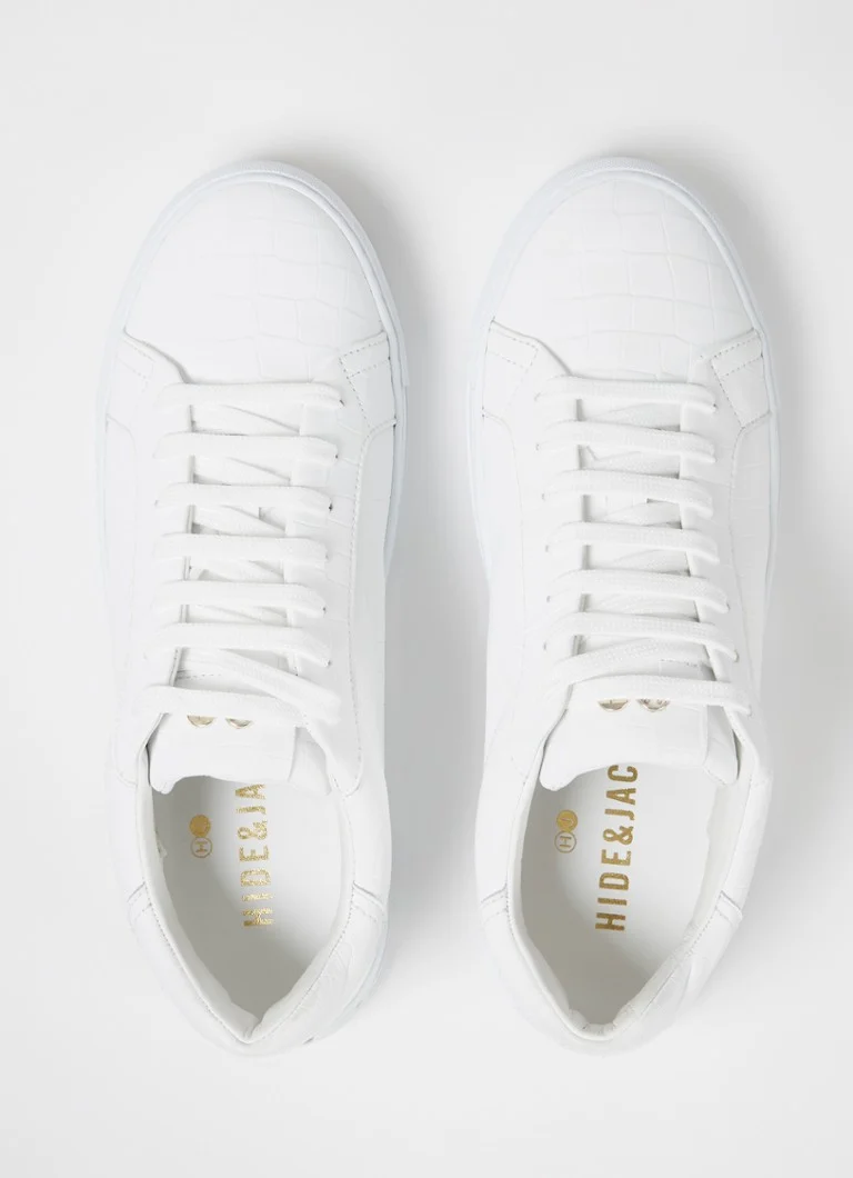 Hide&Jack Essence calfskin sneaker with crocodile texture