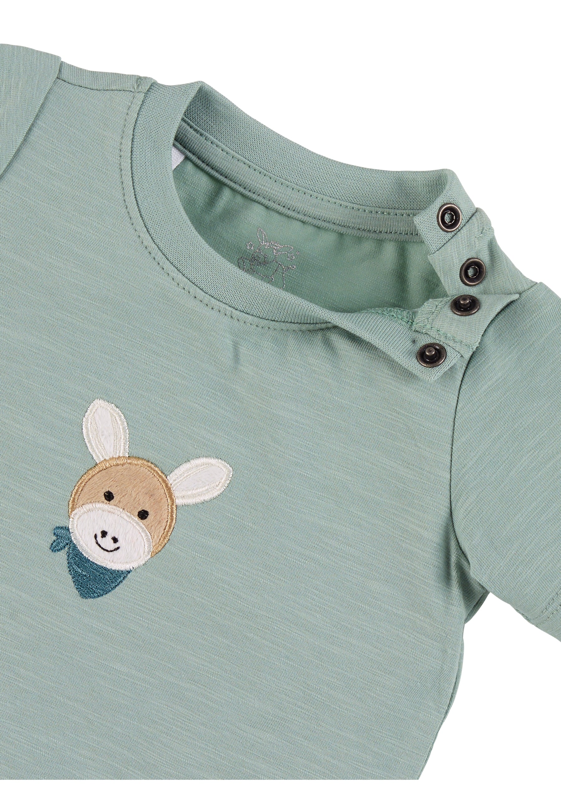 GOTS Kurzarm-Shirt mit Esel Emmi Applikation