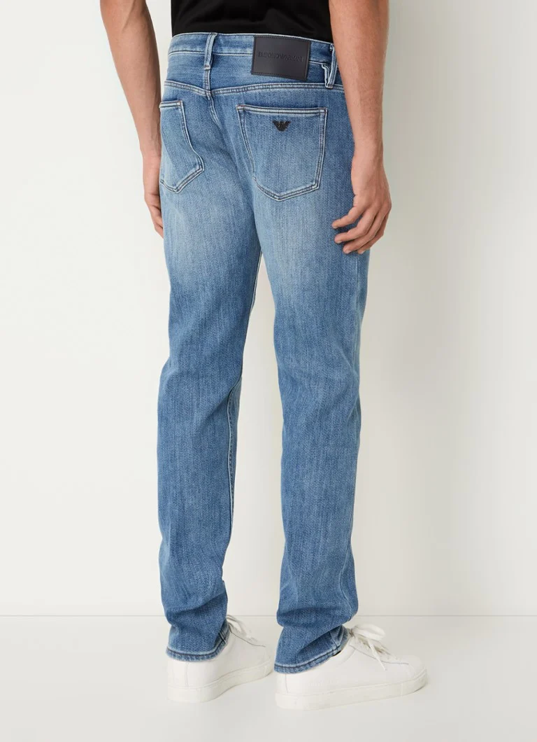 Blugi Emporio Armani slim fit, spălare medie