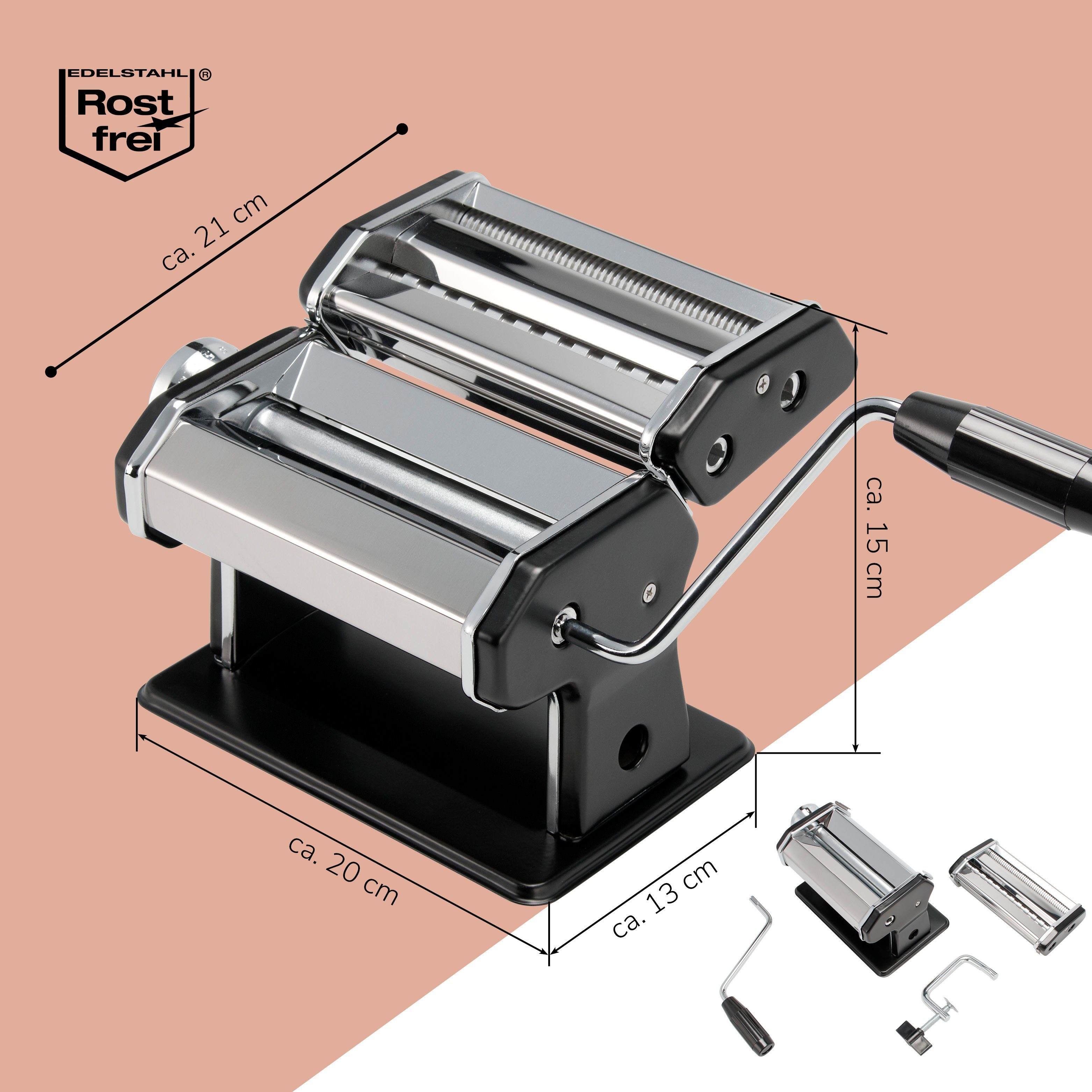 bremermann Nudelmaschine bremermann Nudelmaschine matt schwarz/Edelstahl - für Spaghetti, Pasta