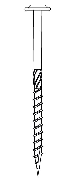 Senco Zubehör HBS-80120-FH40 Holzbauschraube mit großem Kopf, VZ 8,0 x 120, TX40, 50 Stück