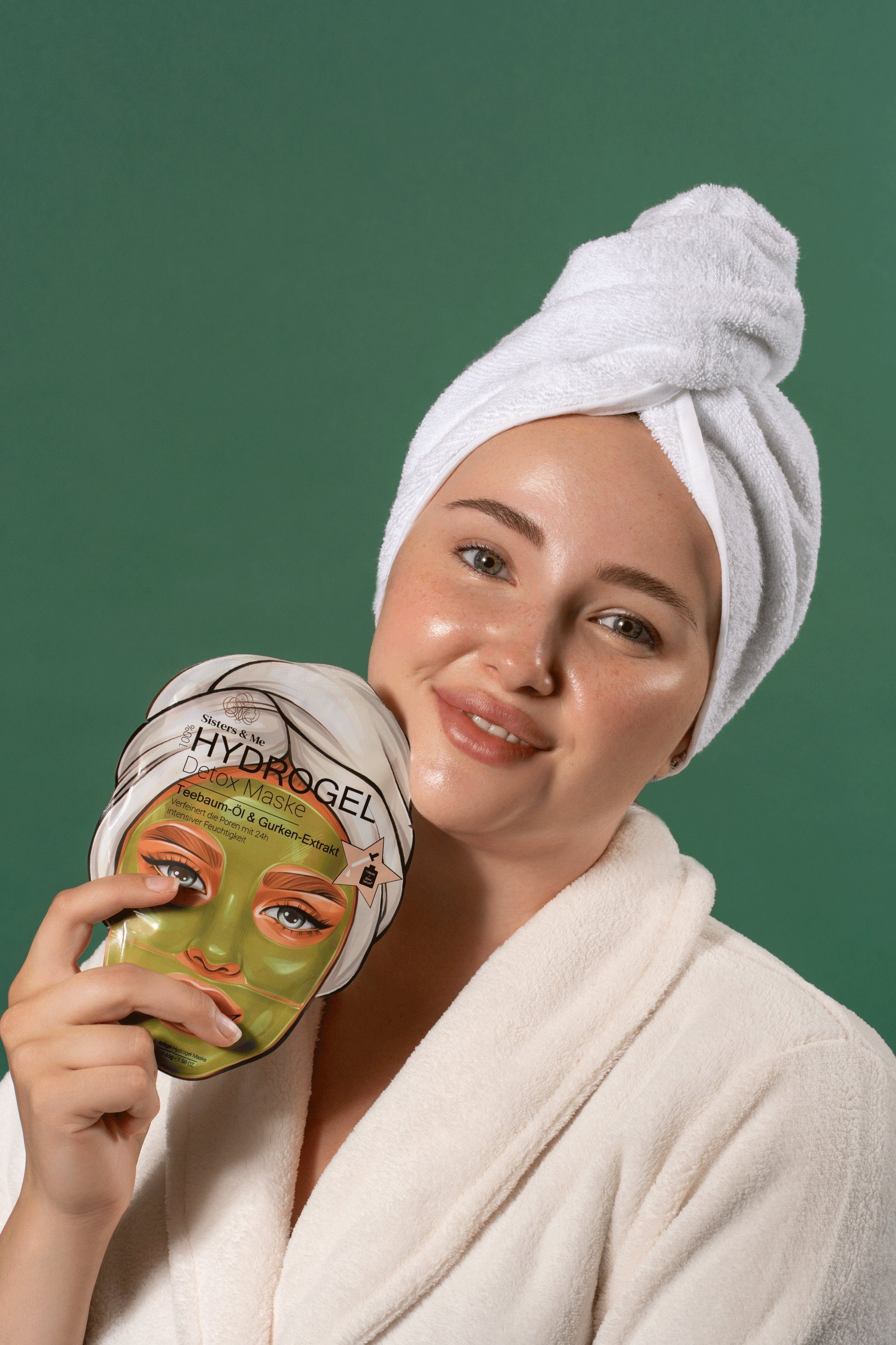 Sisters & Me Gesichtsmaske 5x Sisters & Me Hydrogel Detox Maske, Anti Pickel Masken, 5-tlg.