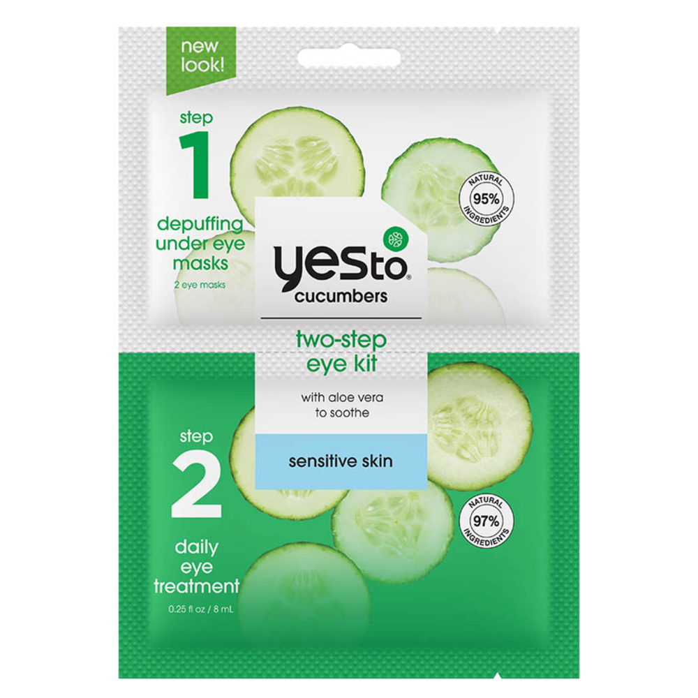 Yes To Masque 2 étapes - Set pour les yeux au concombre Masque visage
