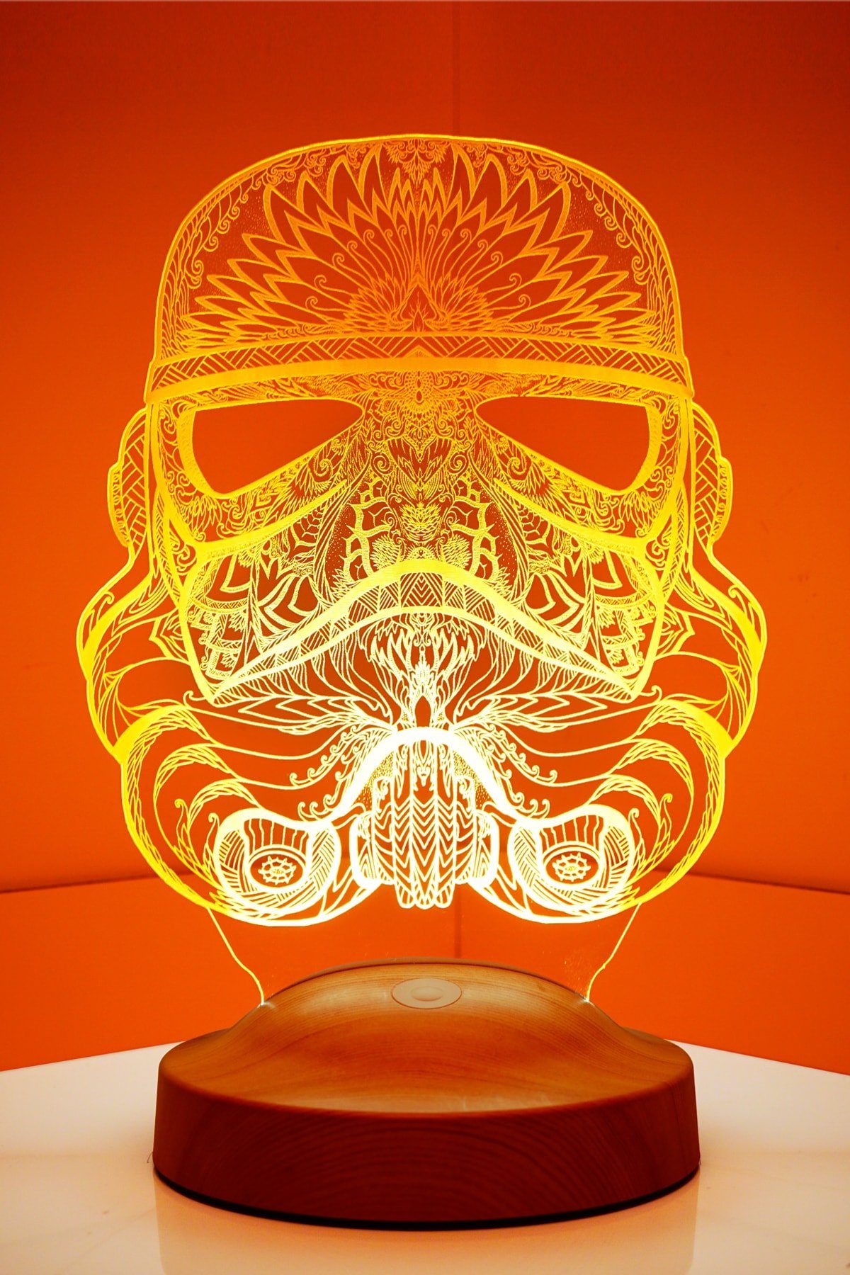 Geschenkelampe LED Nachttischlampe Star Wars Stormtrooper 3D Nachtlicht Geschenk für Jungen, Leuchte 7 Farben fest integriert, Star Wars Geschenkartikel, Lichtschwert, Fanartikel, Weihnachtsgeschenk