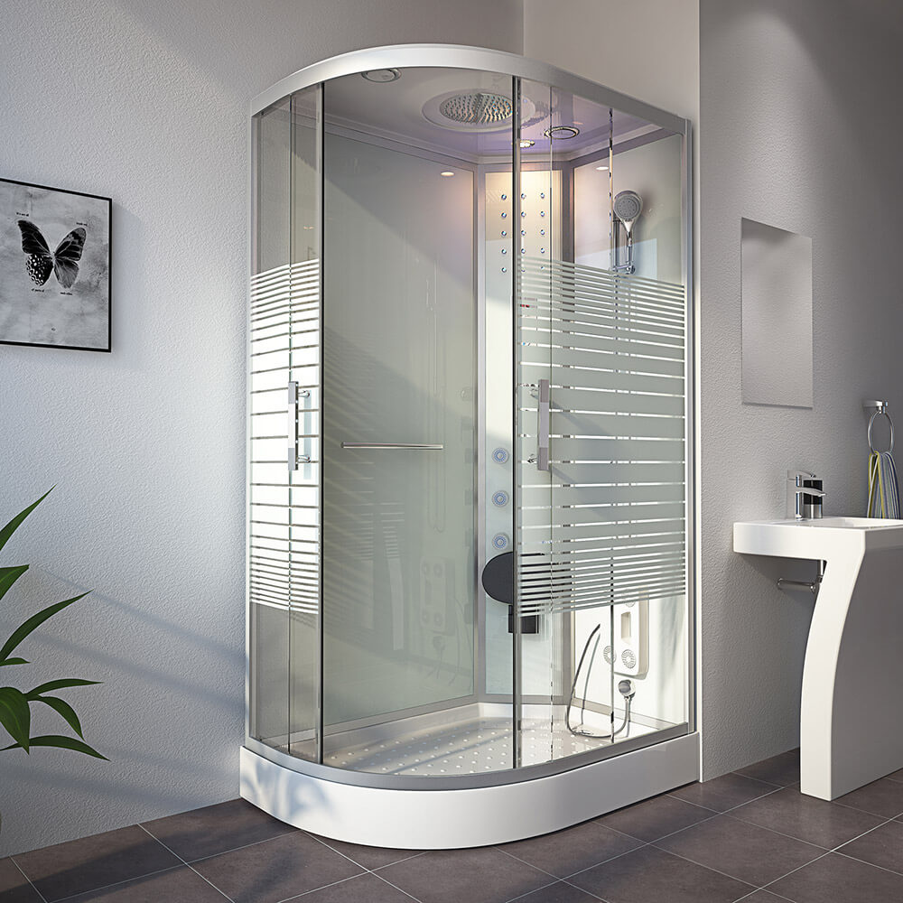 Home Deluxe Duschkabine WHITE PEARL - 120 x 80 cm Links