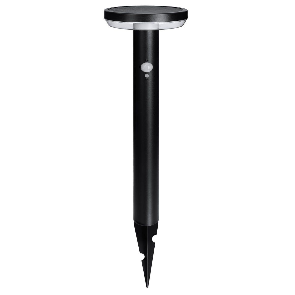 Kiom LED Außen-Stehlampe Solar Wegeleuchte Piran Spike 50 cm schwarz Sensor, Bewegungsmelder und Dauerlicht, LED, LED-Leuchtmittel fest verbaut, warmweiß