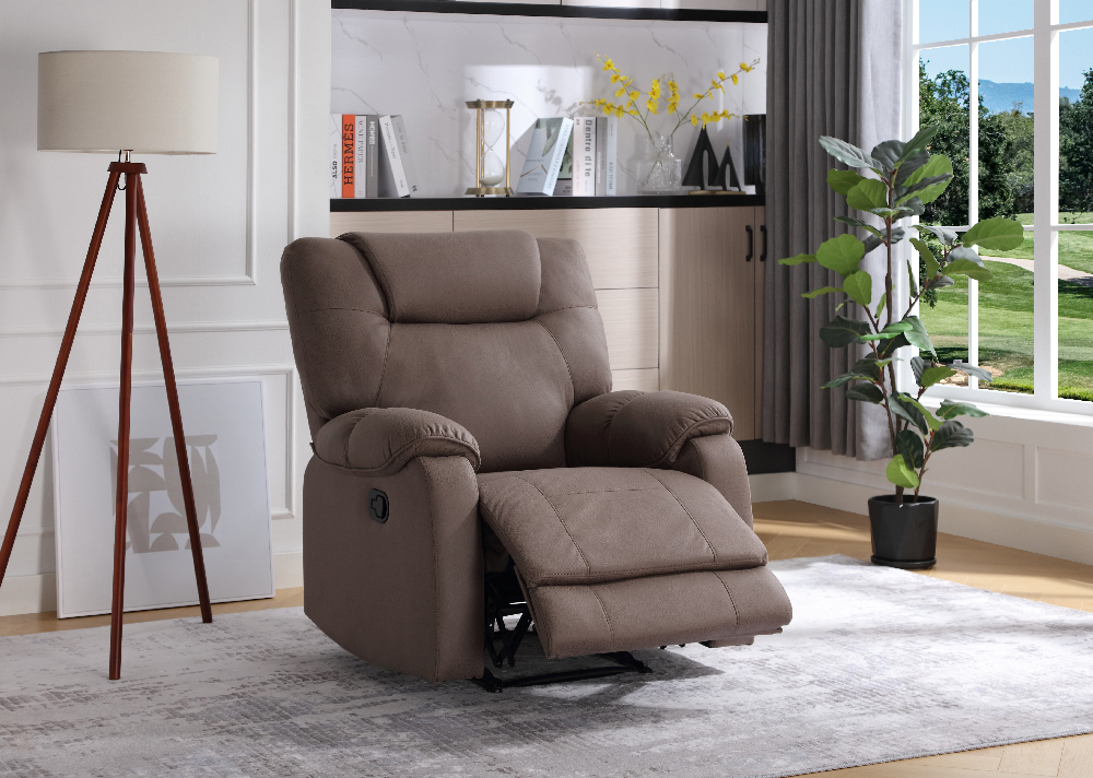 Happy Home Relaxsessel mit verstellbare Rückenlehnen & Liegefunktion, braun