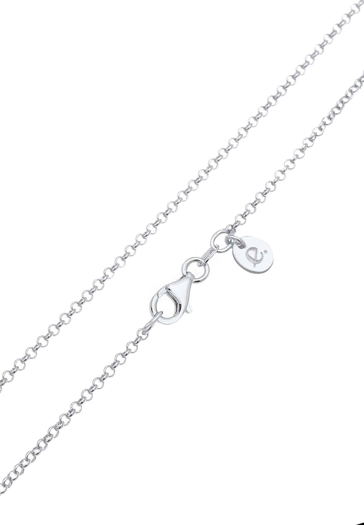 Collana da donna Elli PREMIUM con catena a Y e cerchio geometrico, impreziosita da cristalli, in argento sterling 925.