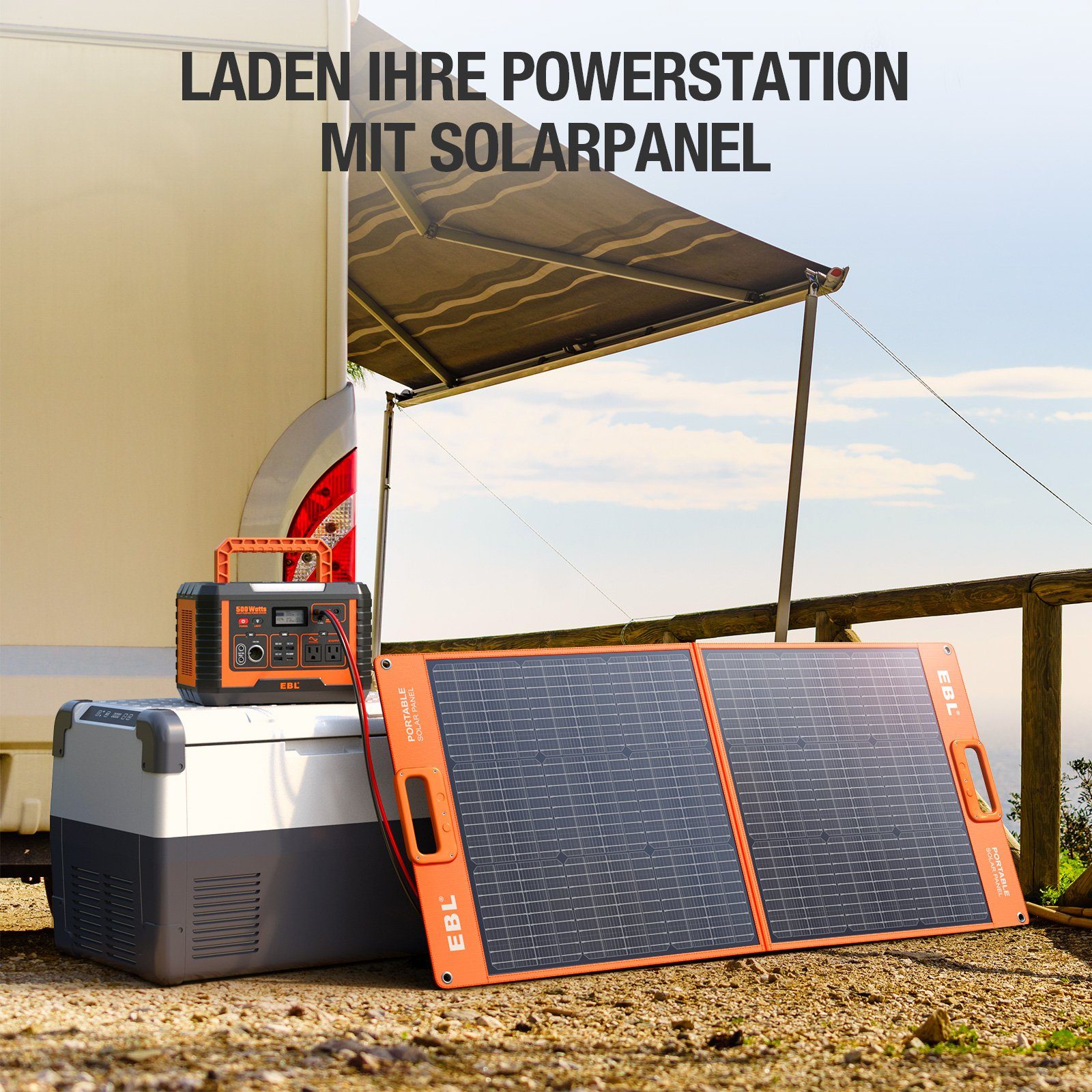 EBL Stromerzeuger 500W Powerstation Tragbarer Stromerzeuger für Camping im Freien, 0,50 in kW, (1-tlg)
