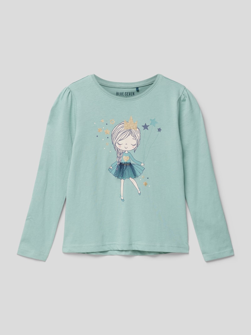 Longsleeve mit Motiv-Print in mint