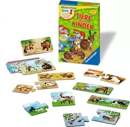 Tiere und ihre Kinder - Kinderspiel ab 2 Jahren