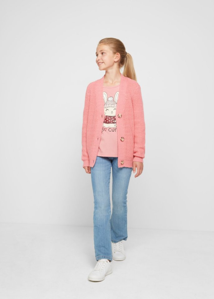 Mädchen Strickjacke