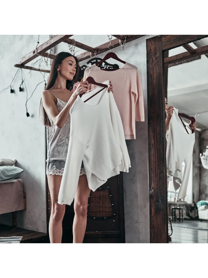 relaxdays 20x Kleiderbügel in Braun günstig kaufen onesize
