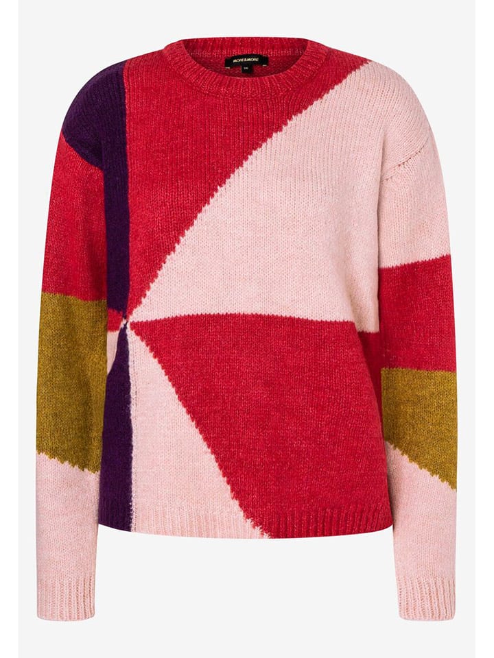 More & More Pullover in Rot/ Rosa/ Lila günstig kaufen