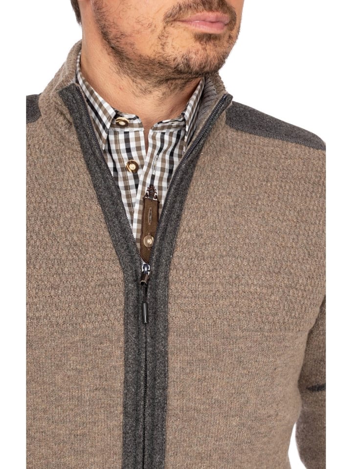 Spieth & Wensky Strickjacke WULF in braun günstig kaufen