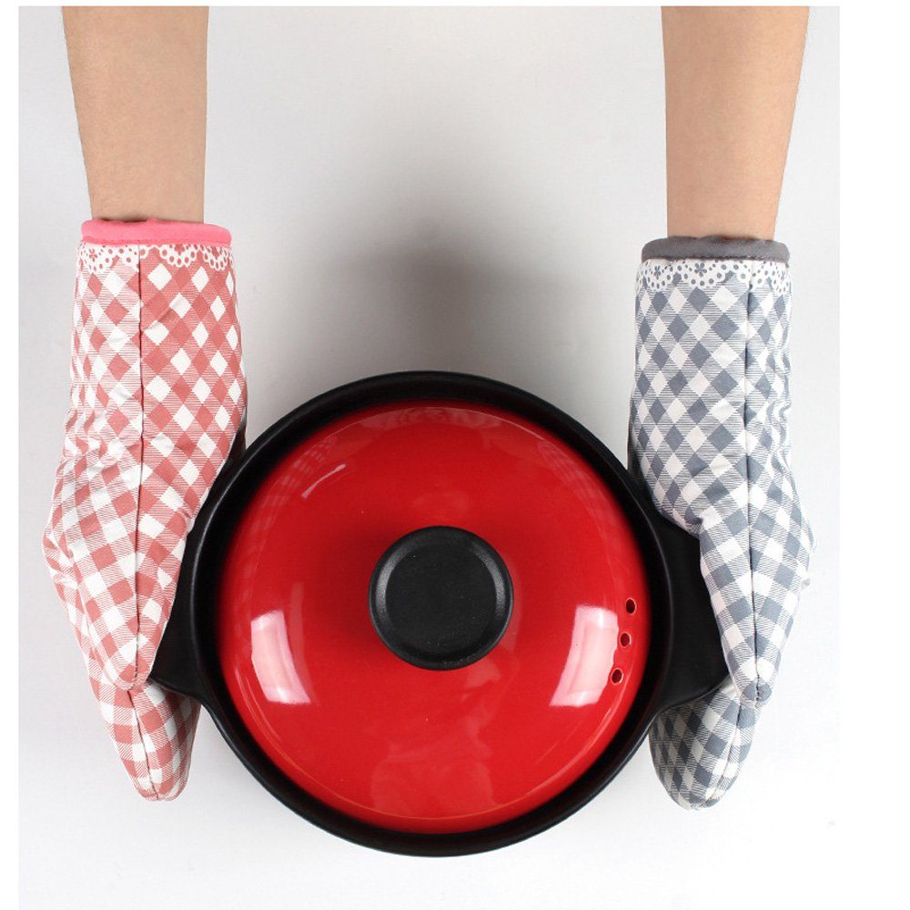 Tian Dee Topfhandschuhe Ofenhandschuhe rutschfeste Baumwolle Gesteppte Handschuh