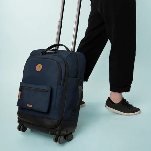 Reykjavik Small 4-Wheel Soft Suitcase, Navy Blue