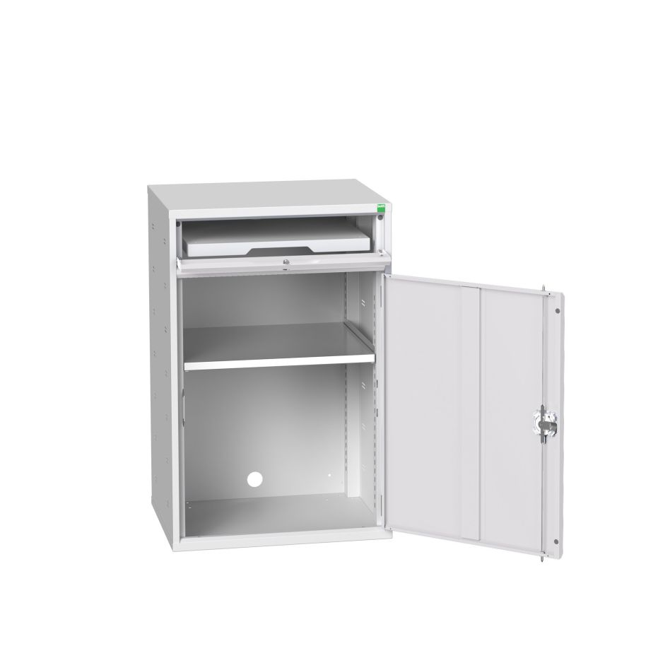 Bott 16928000.16 Verso računalni ormar 650x550x1000mm 1 polica 1 ladica RAL 7035