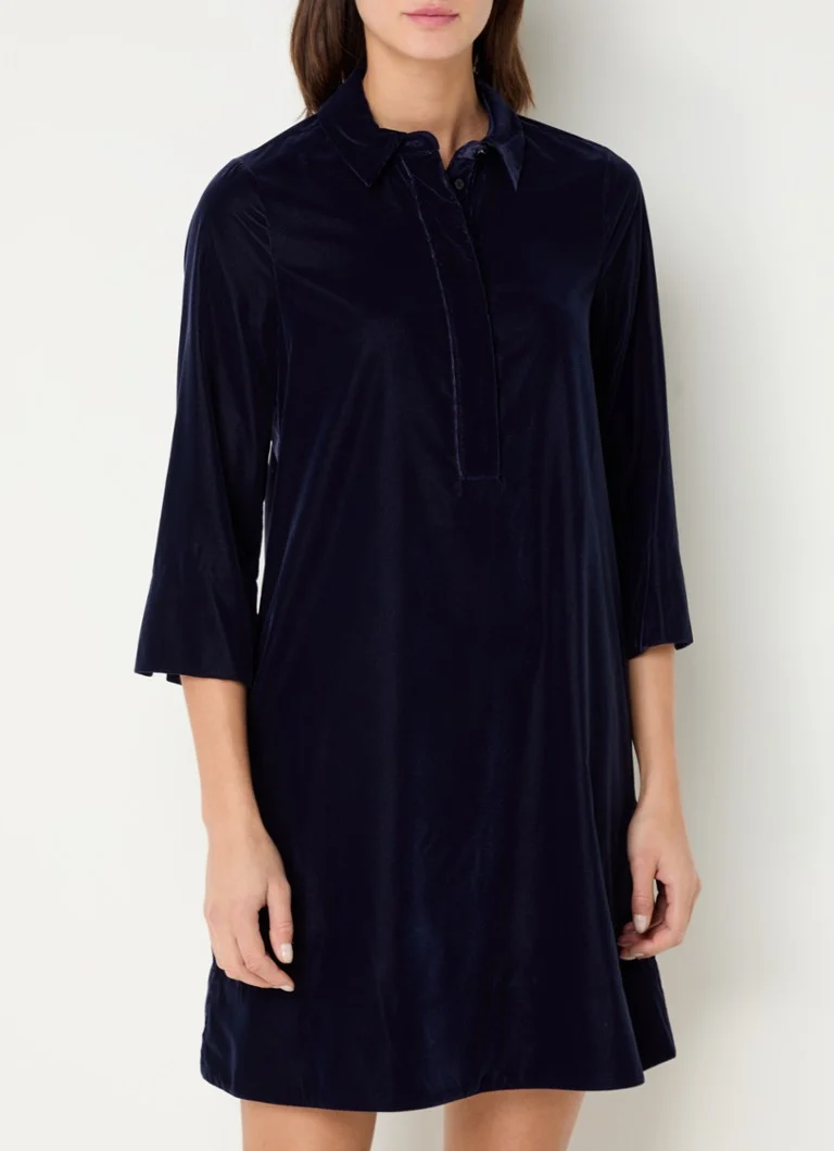 Vestido túnica corto de terciopelo Hobbs Marciele