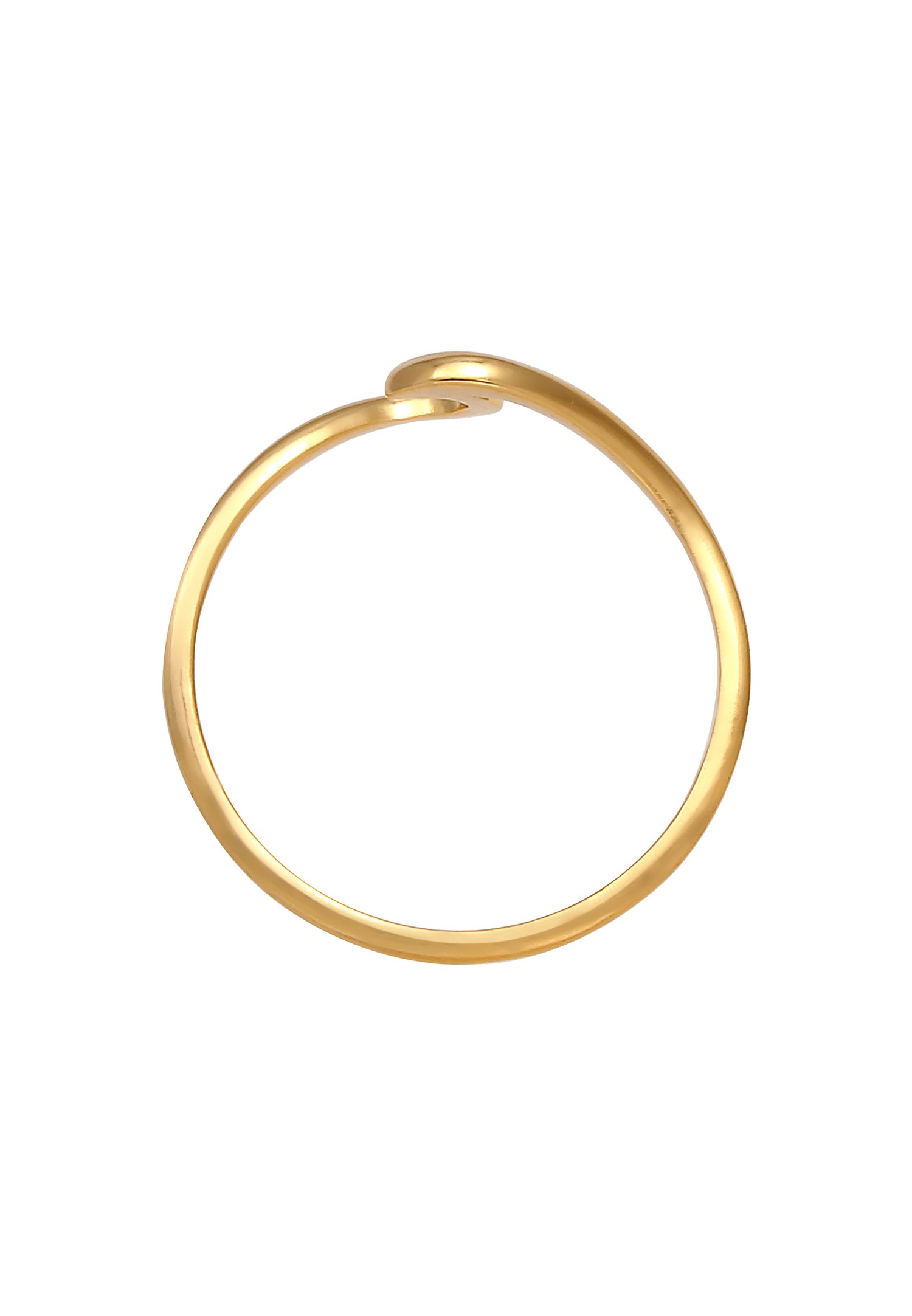 Elli PREMIUM Ring Wellen Wave Strand Maritim 375 Gelbgold
