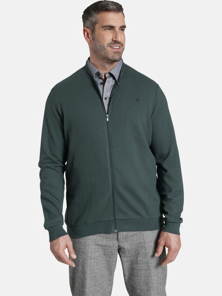 Charles Colby Sweatjacke DUKE BERTRAM in grün günstig kaufen 4XL