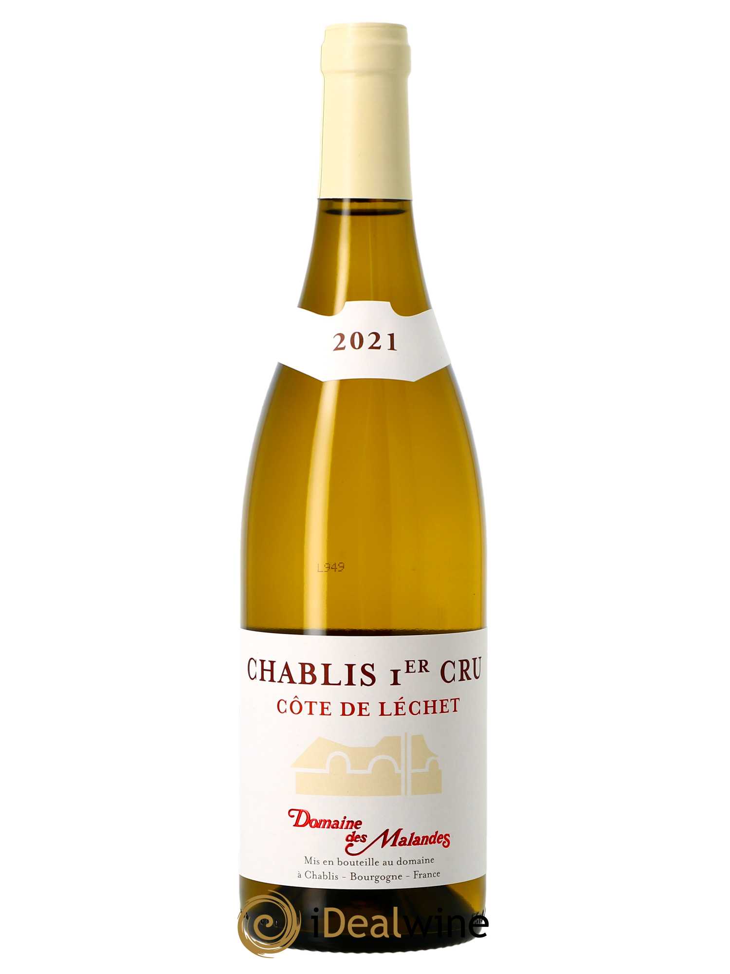 Chablis 1er Cru Côte de lechet Domaine des Malandes  2021 - Lot de 1 Bouteille