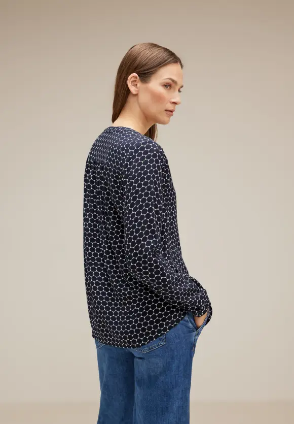 Street One Punktebluse mit Turn-Up Arm