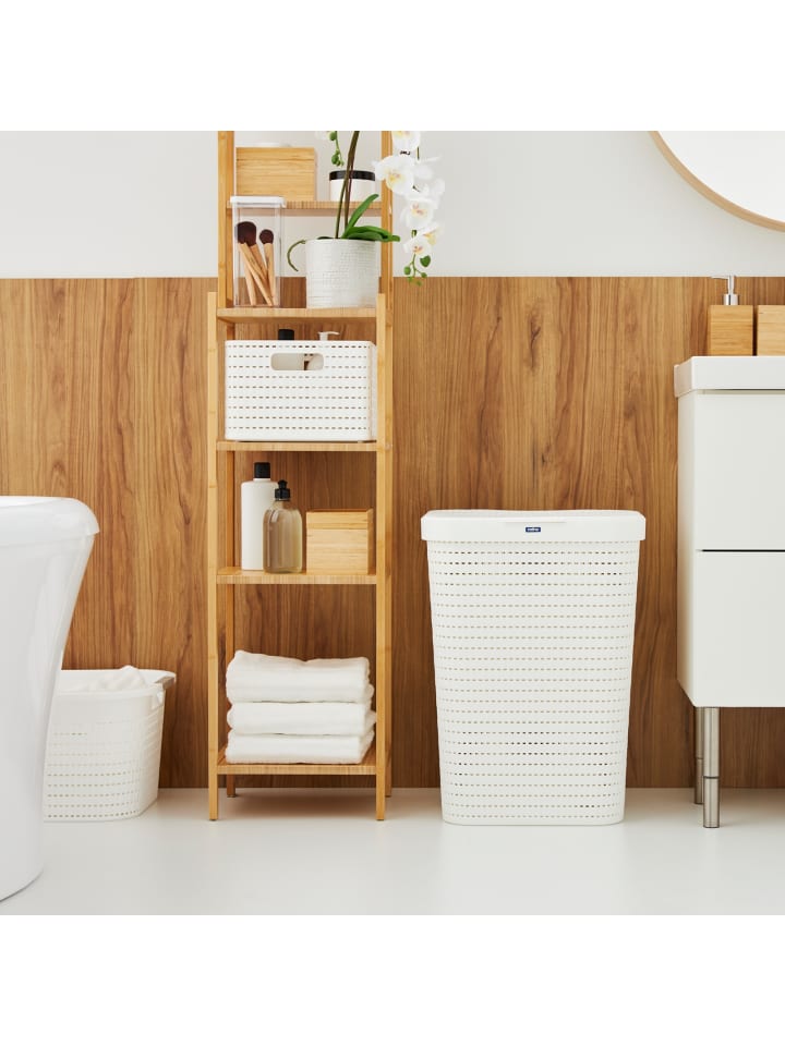 Rotho Country Wäscheset 2tlg. 55l, 40l, Kunststoff (PP) BPA-frei in Weiß günstig kaufen onesize
