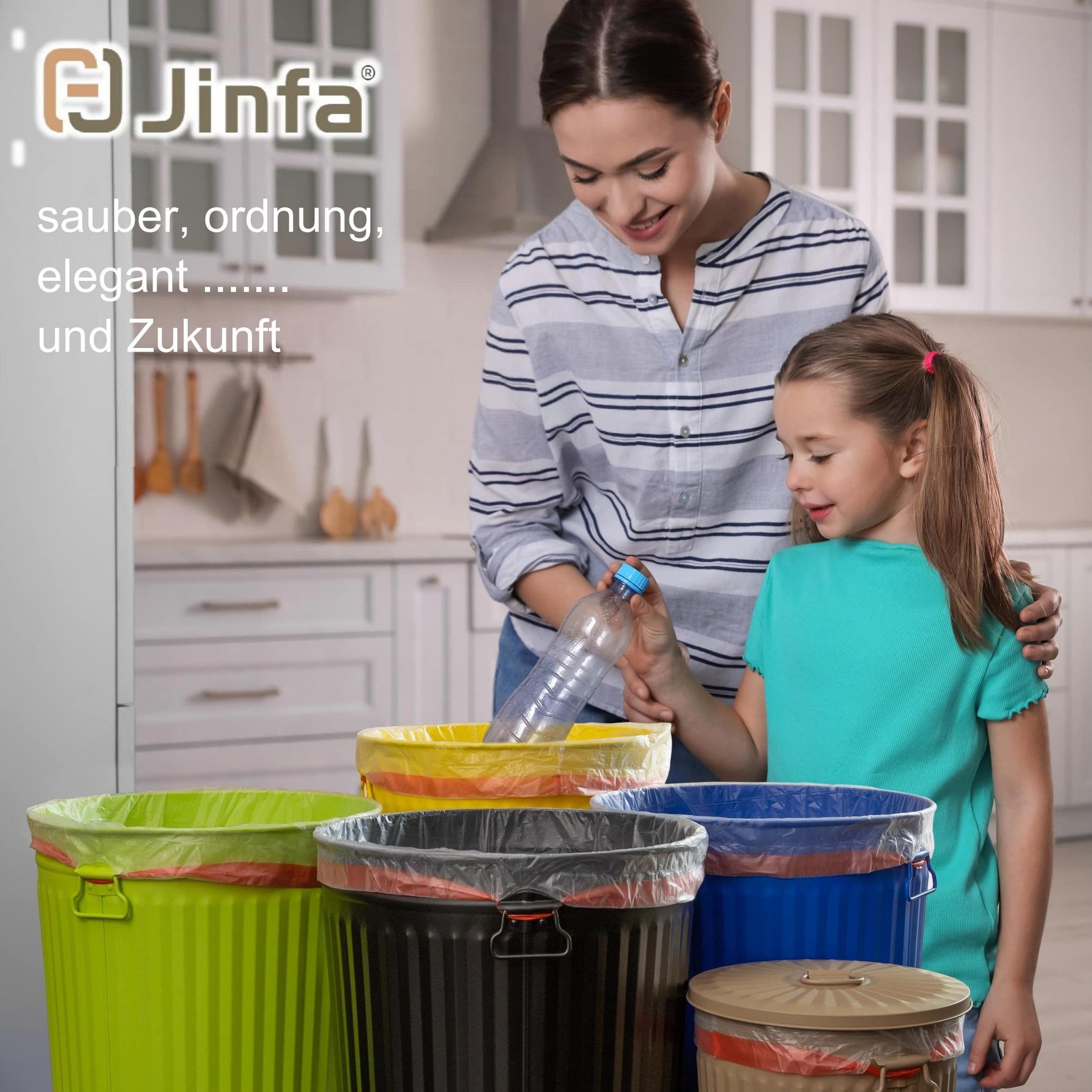 Jinfa Müllbeutel Müllbeutel mit Zugband, Transparent, Für Jinfa Metalltonne