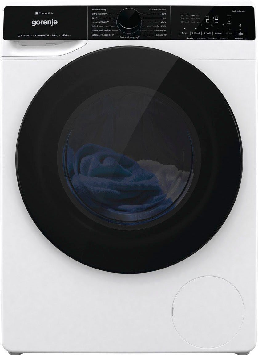 GORENJE Waschmaschine WPNA 84 SATSWIFI, 8 kg, 1400 U/min, SlimLine - nur 46,5 cm tief