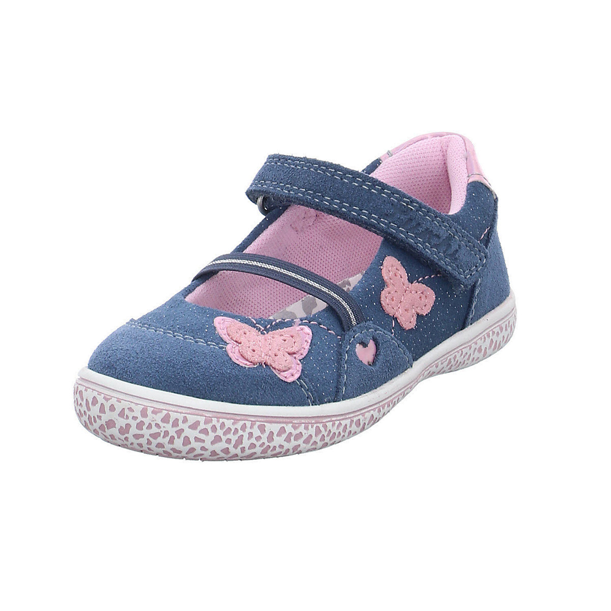 Mädchen Ballerinas Schuhe Taha Ballerina Kinderschuhe Veloursleder gemustert Ballerinas