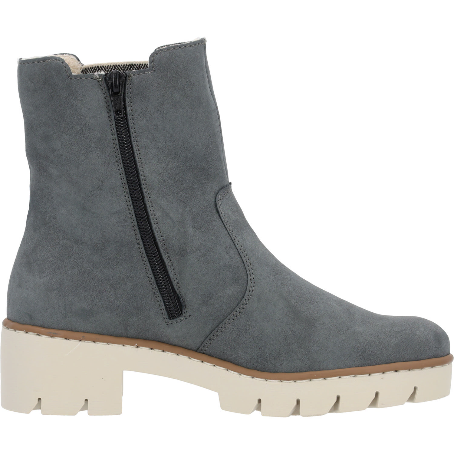 Rieker X5780, Stiefeletten, Damen, Blau (Jeans/Leinen)