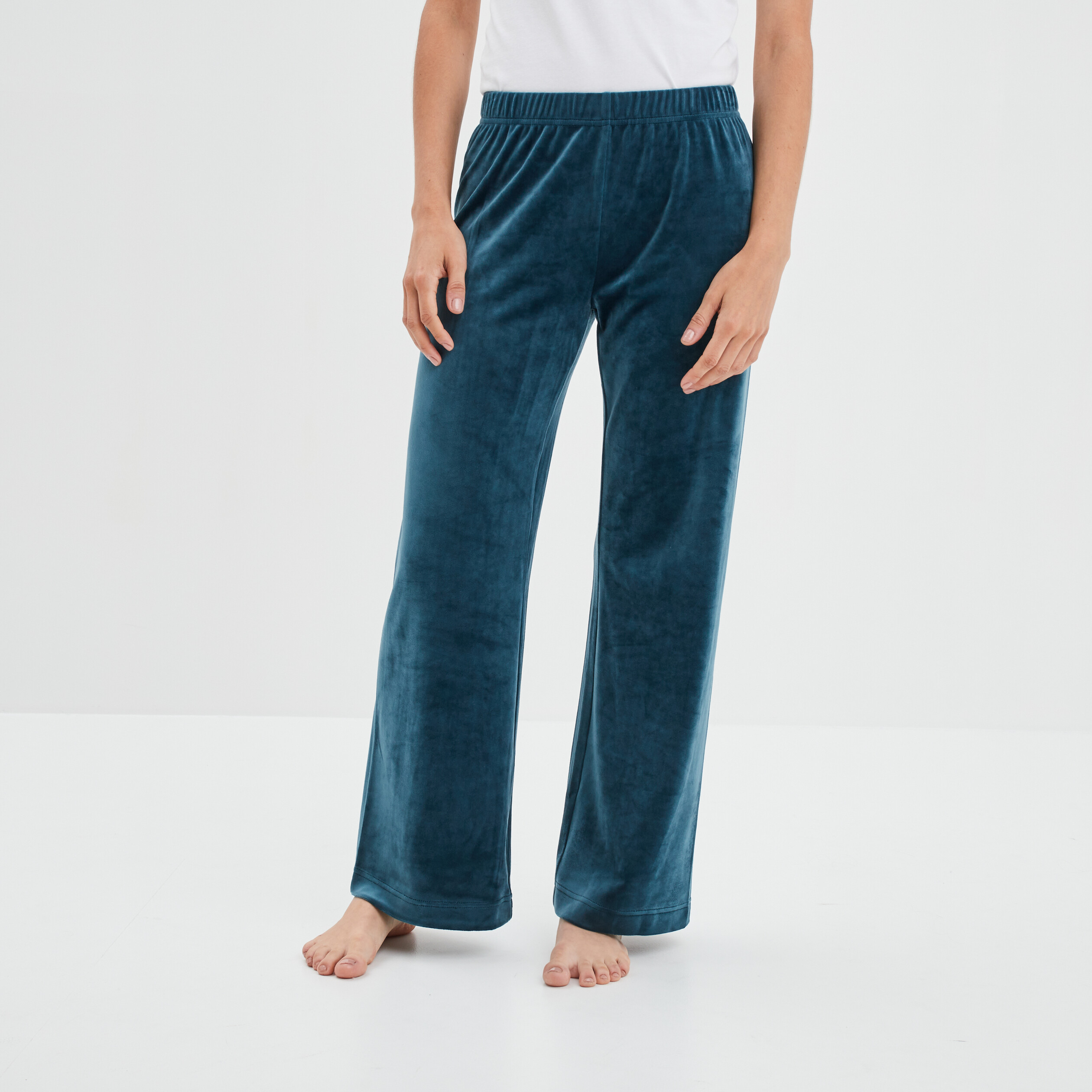 Pantalon de pyjama bleu canard femme | La Halle