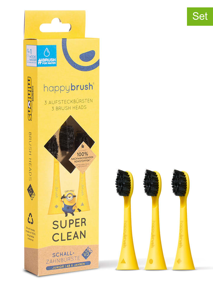 Happy Brush 3er-Set: Aufsteckbürsten 