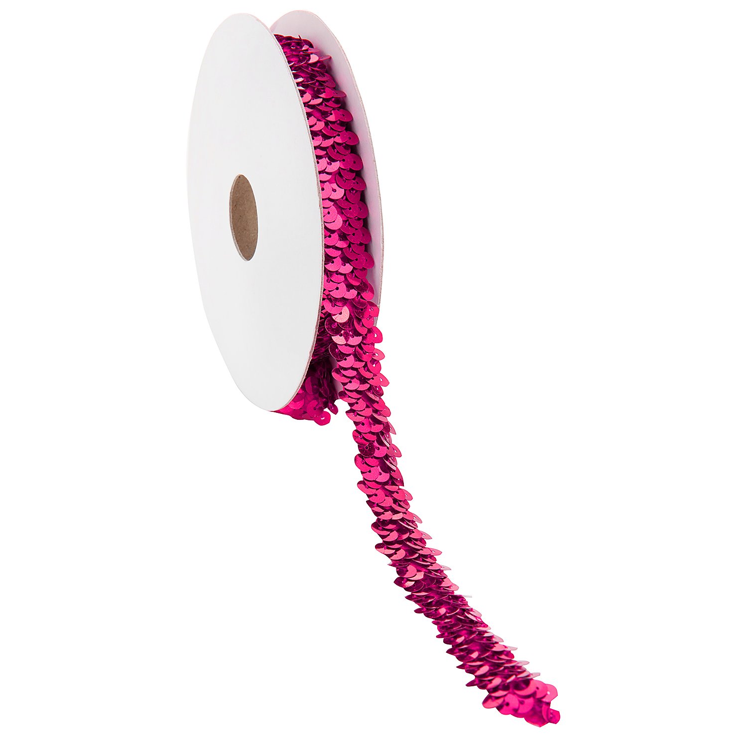 Elastik-Paillettenband, pink, Breite: 20 mm, Länge: 3 m