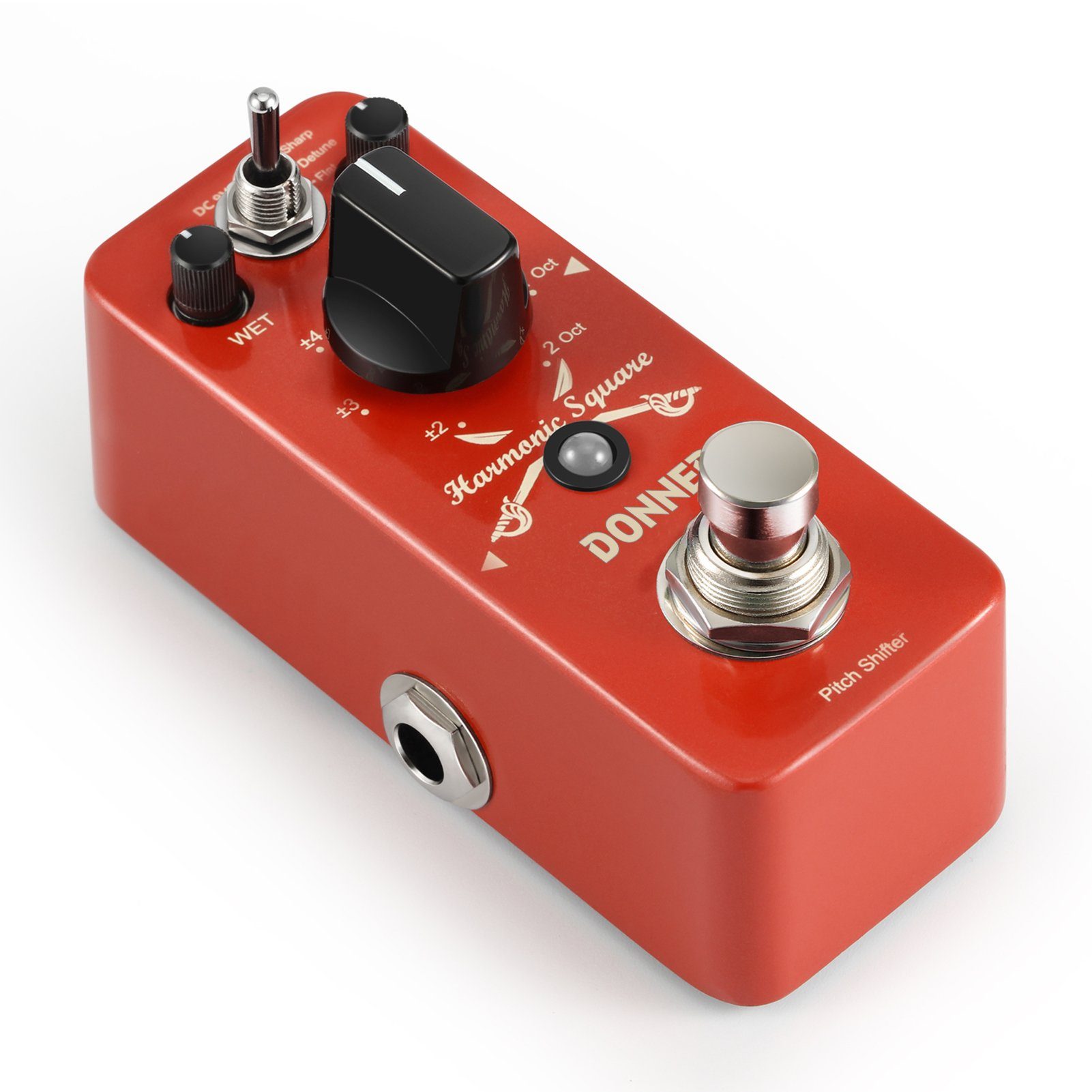 Donner E-Gitarre Oktav Gitarreneffektpedal Harmonic Square Digital Pedal, Ture Bypass, Pitch Shifter 7 Shift-Typen 3 Tonmodi Sharp Detune Flat
