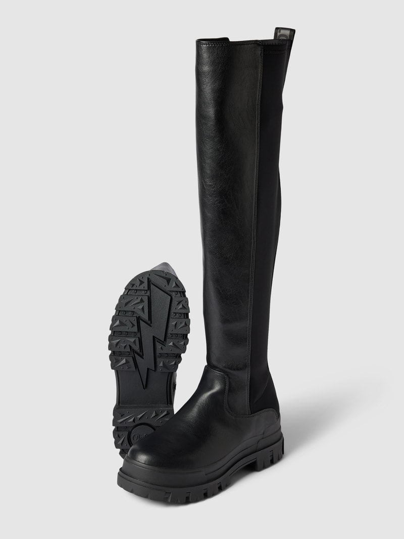 Stiefel mit elastischen Einsätzen in schwarz