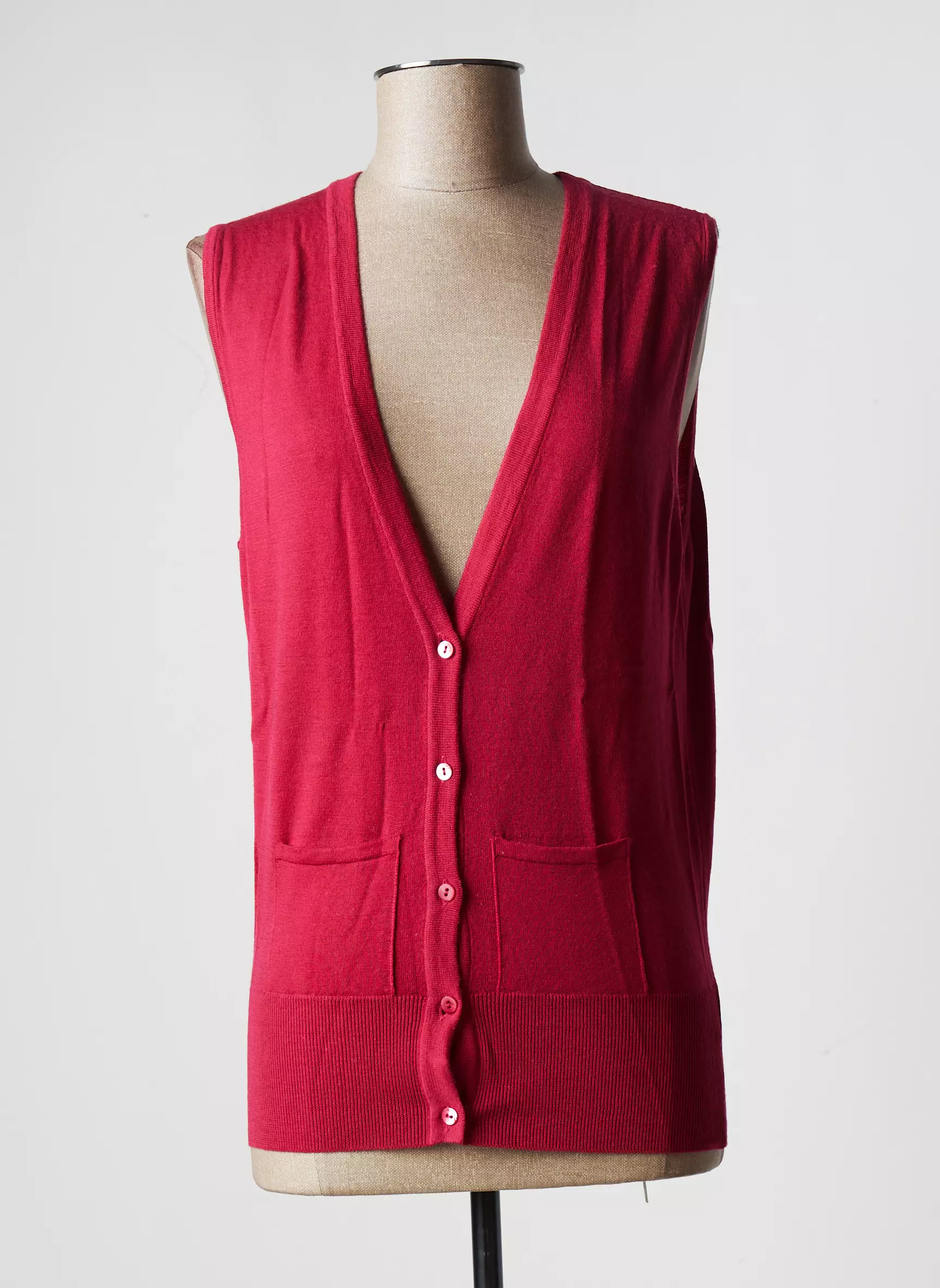 Stefan Green Gilet Femme couleur rouge