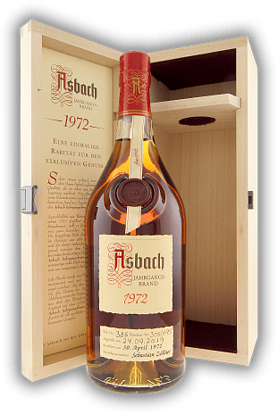 Asbach Uralt Jahrgangsbrand 1972 Asbach Uralt Jahrgangsbrand 1972 Eine Kostbarkeit in limitierter Edition aus der Schatzkammer des Hauses Asbach. Jahrgang 72/11 - 0,7	 Liter - Vol 40%