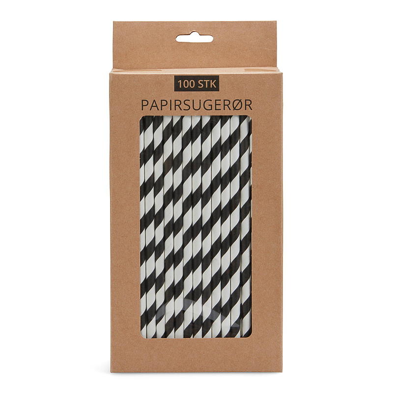 Natur Papirsugerør 100-pk