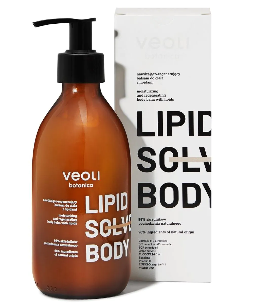 Veoli Botanica Lipid Solve drėkinamasis ir regeneruojamasis kūno balzamas su lipidais 290 ml